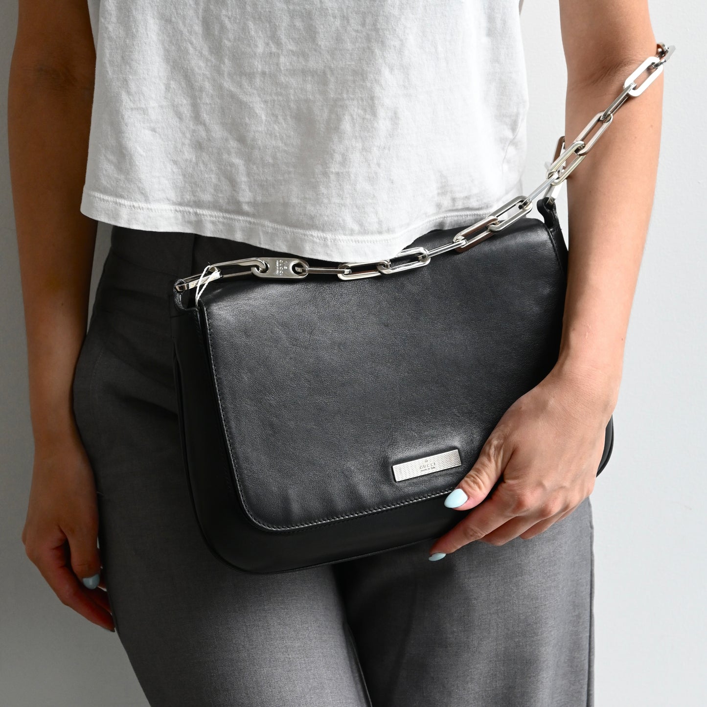 Gucci Leather Chain Shoulder Bag