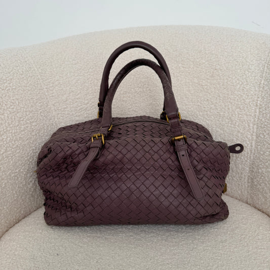 Bottega Veneta Violet Boston Bag