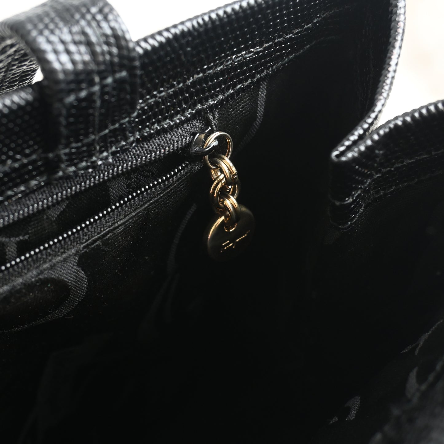 Salvatore Ferragamo Embossed Lizard Vara Tote