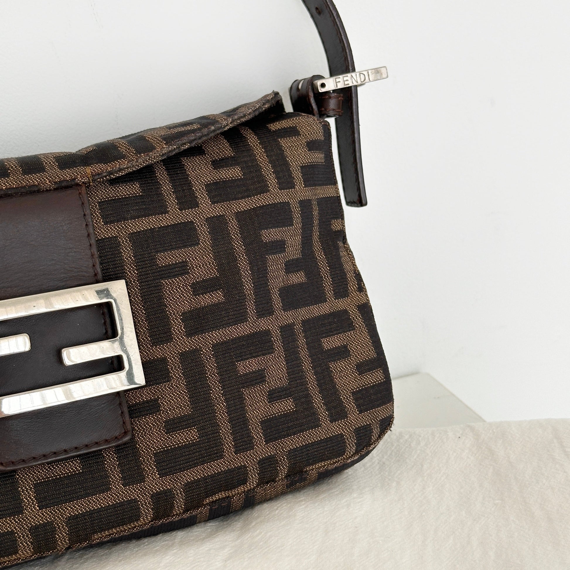 Fendi Zucca Mamma Baguette - Leluxe Vintage Sdn. Bhd.