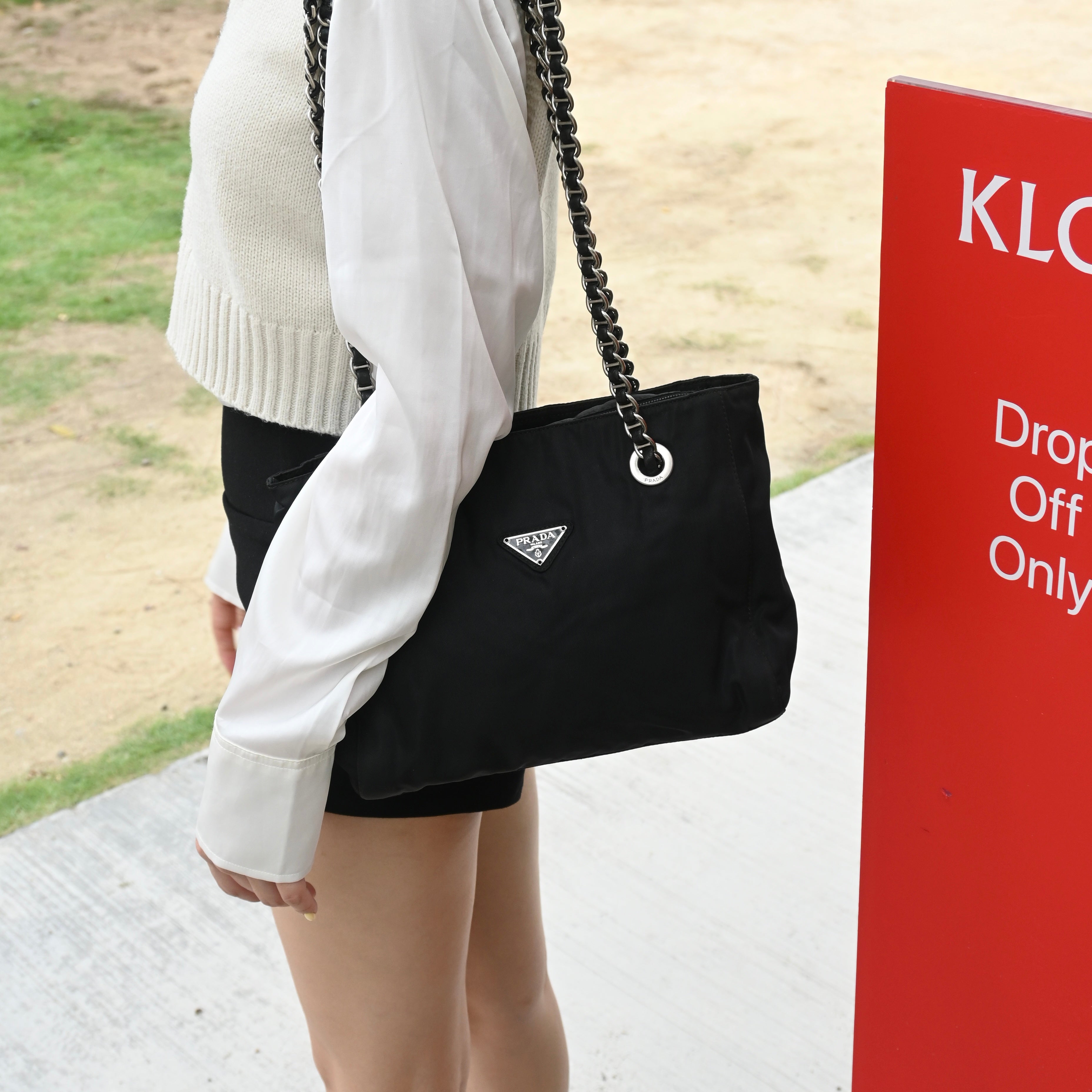 Prada Nylon Chain Shoulder Bag – Leluxe Vintage Sdn. Bhd.