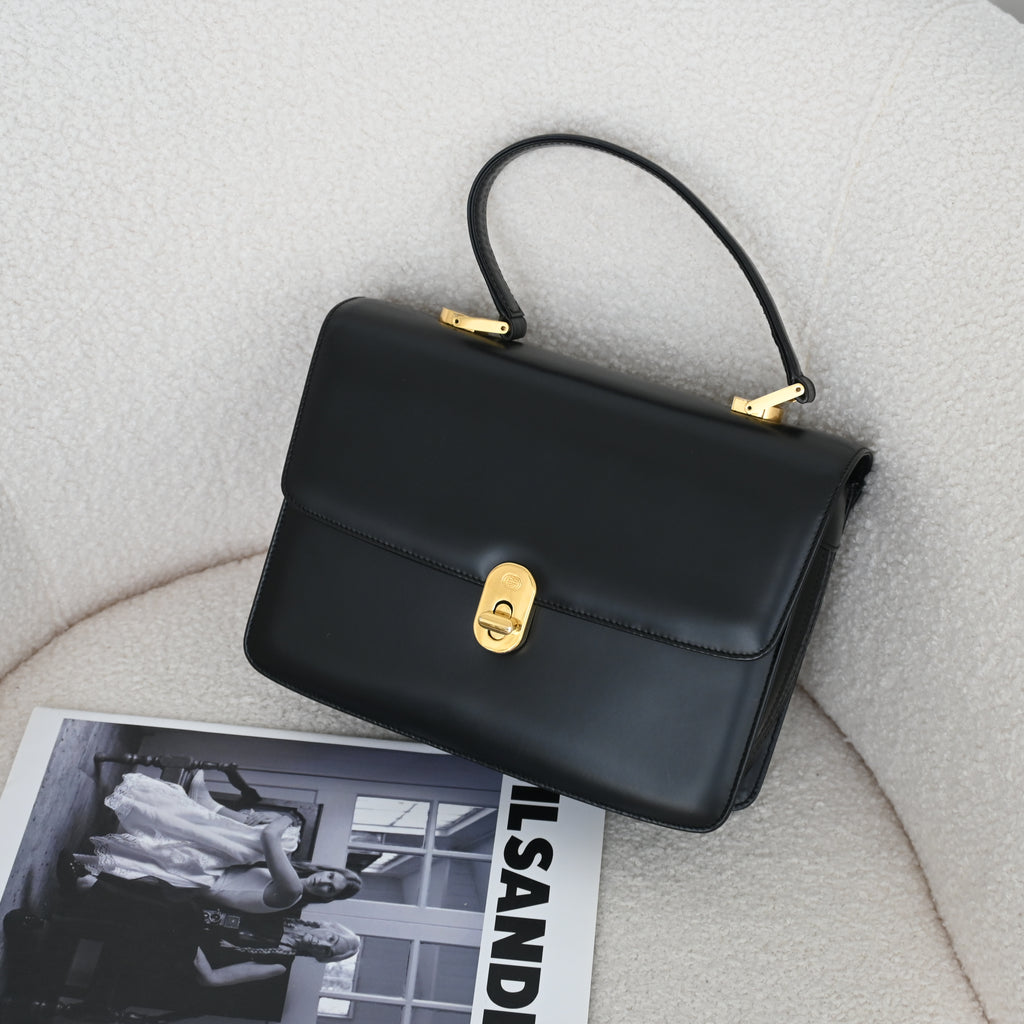 Old Gucci Turnlock Top Handle Handbag
