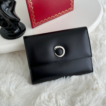 Cartier Panthere Leather Wallet Black