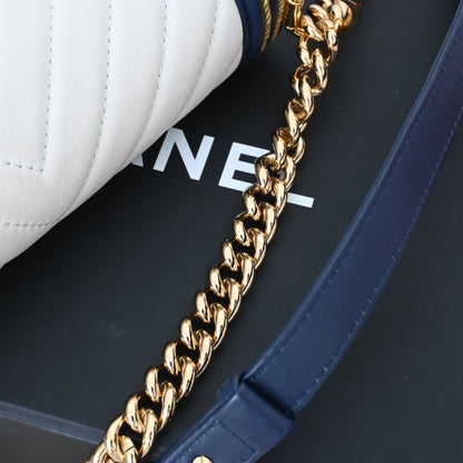 Chanel Cruise Chevron Boy Old Medium Braided Flap
