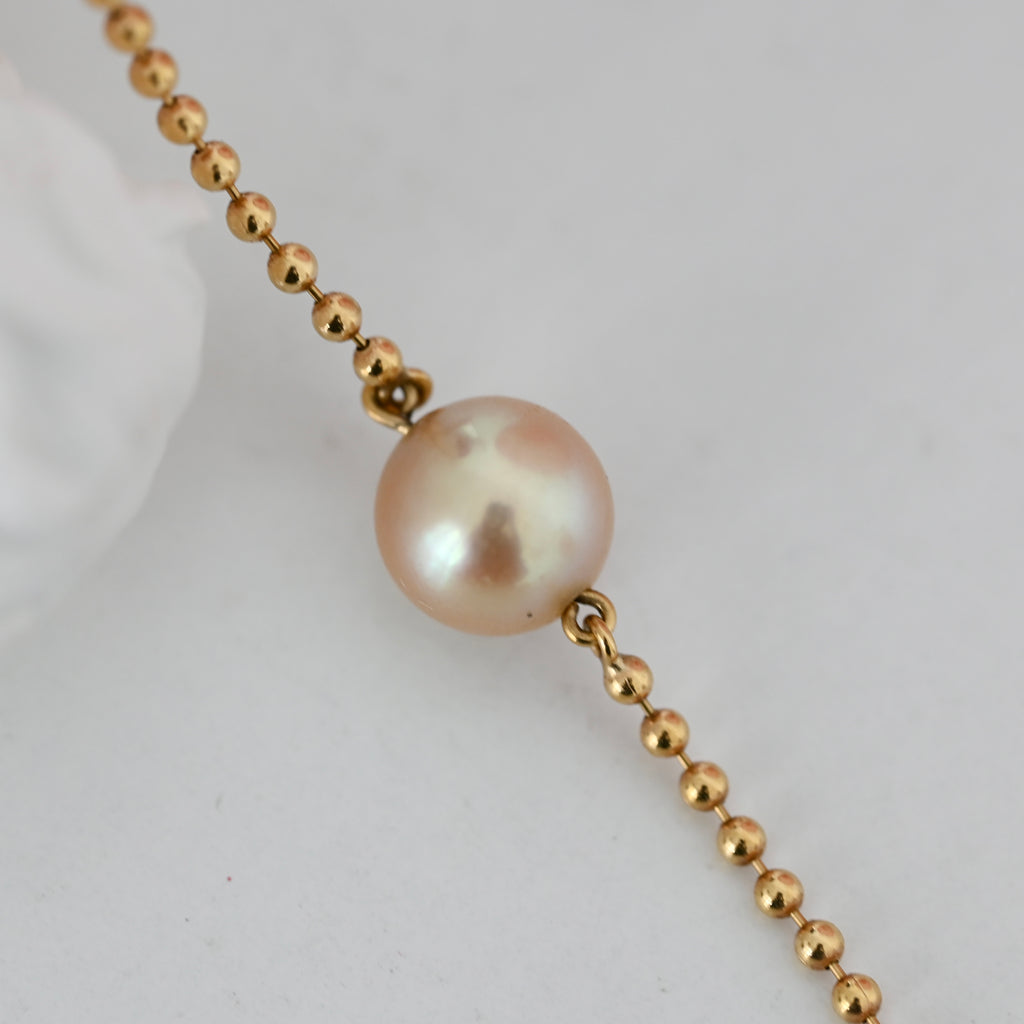 Mikimoto Pearl Necklace 18K Yellow Gold - Leluxe Vintage Sdn. Bhd.