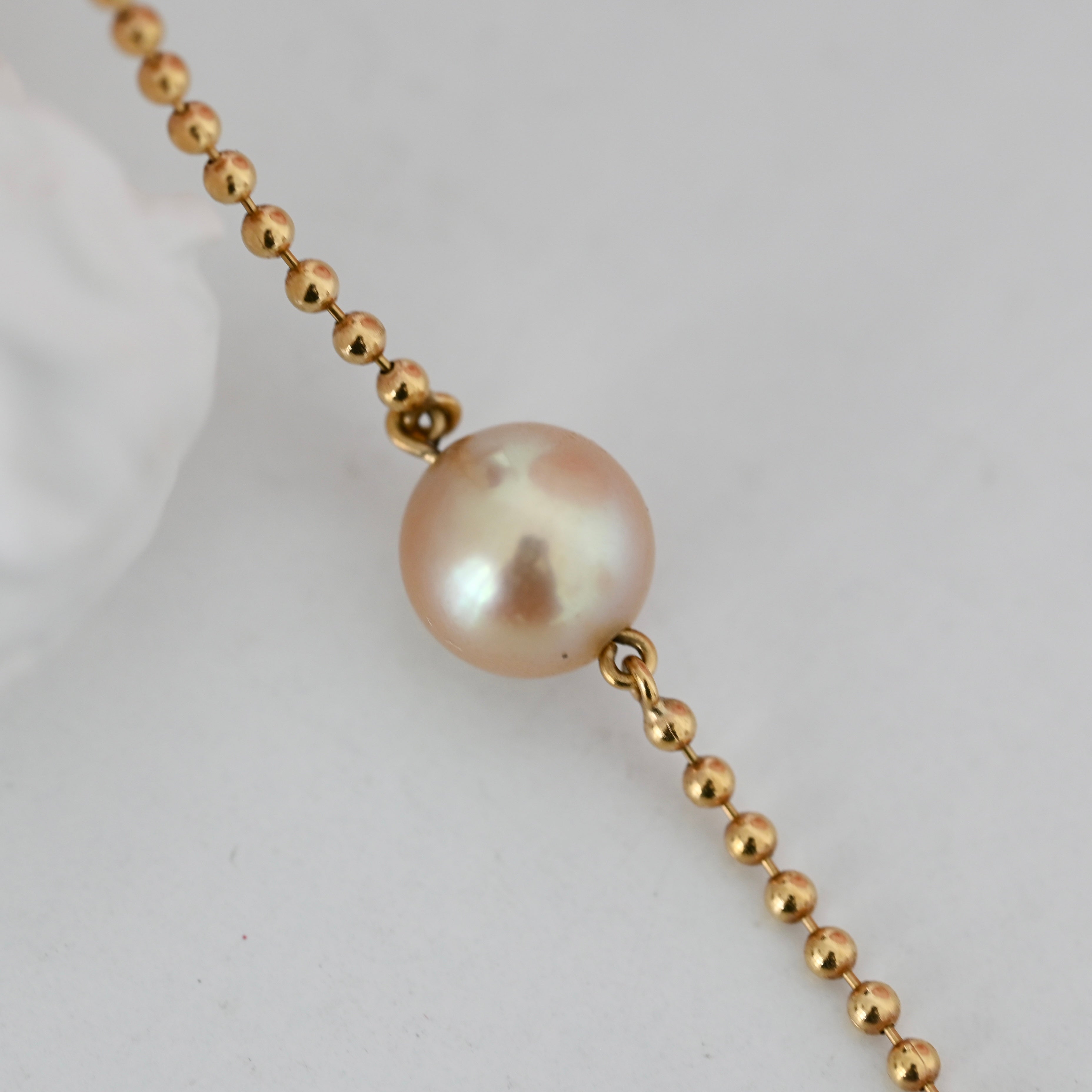 Mikimoto Pearl Necklace 18K Yellow Gold - Leluxe Vintage Sdn. Bhd.