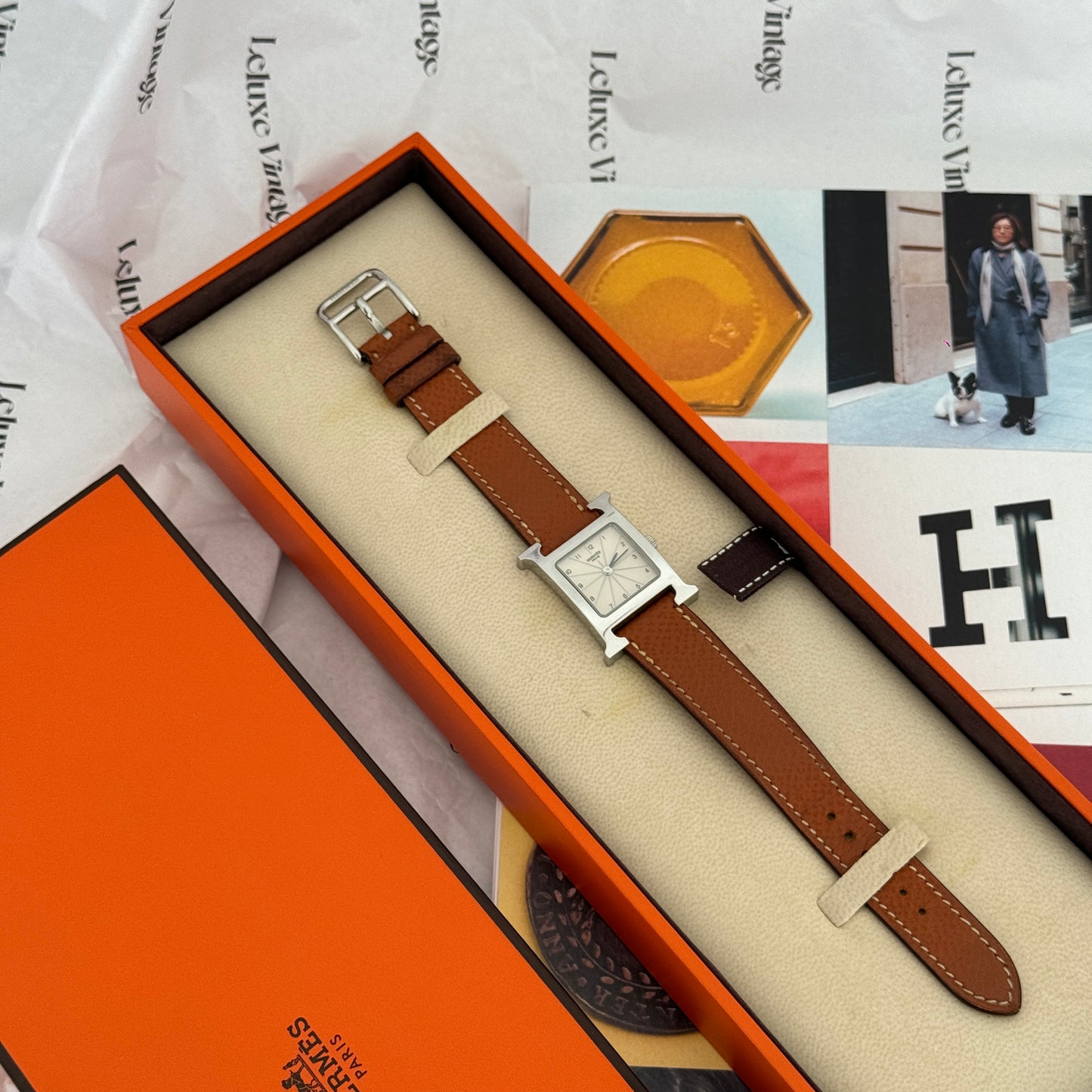 Hermes Heure H Watch HH1.1210 Silver Dial