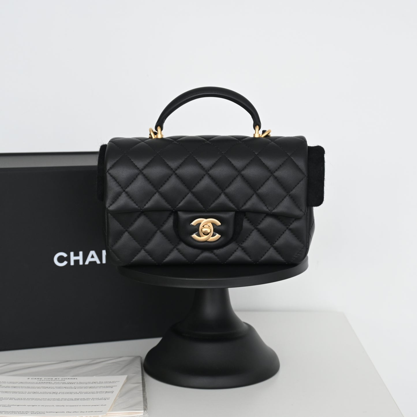 Chanel Mini Flap Top Handle Lambskin