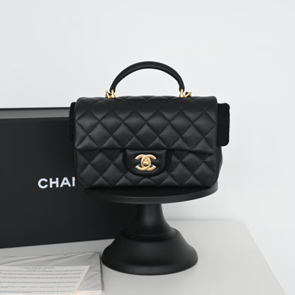 Chanel Mini Flap Top Handle Lambskin