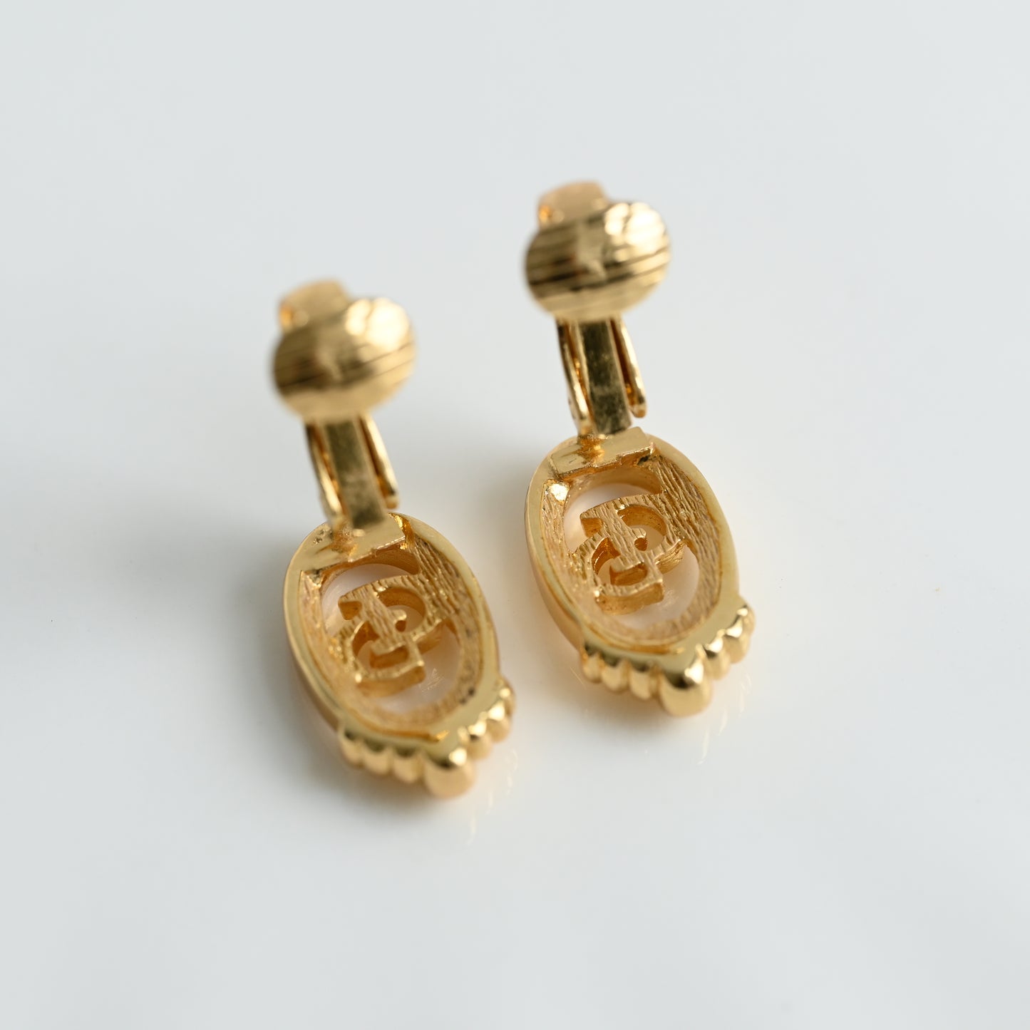 Christian Dior Vintage Oval Necklace Earclips Set