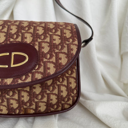 Dior Monogram Red Oblique Canvas Shoulder Bag