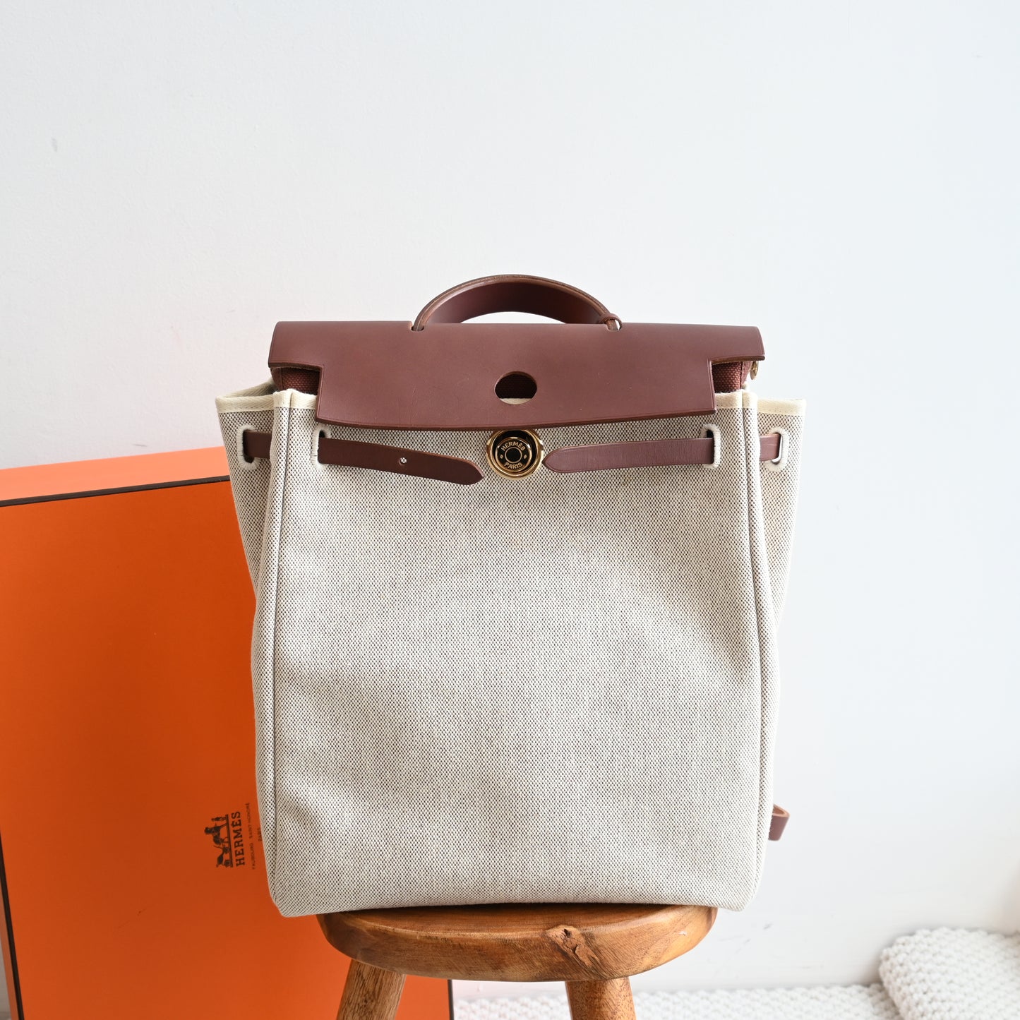 Hermès Toile Ale Bag Ad MM  □E: 2001