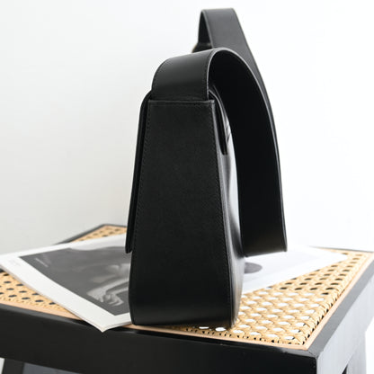 Salvatore Ferragamo Gancini Saffiano Leather Shoulder Bag