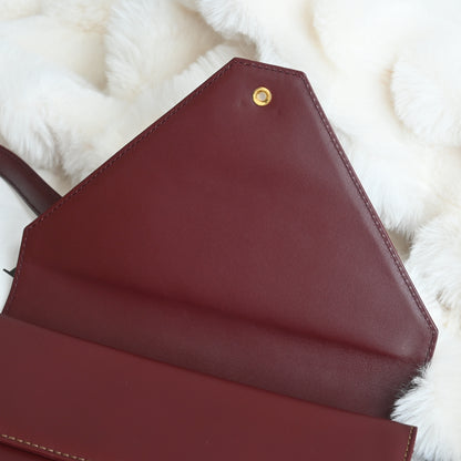 Cartier Must De Cartier Burgundy Envelope Bag