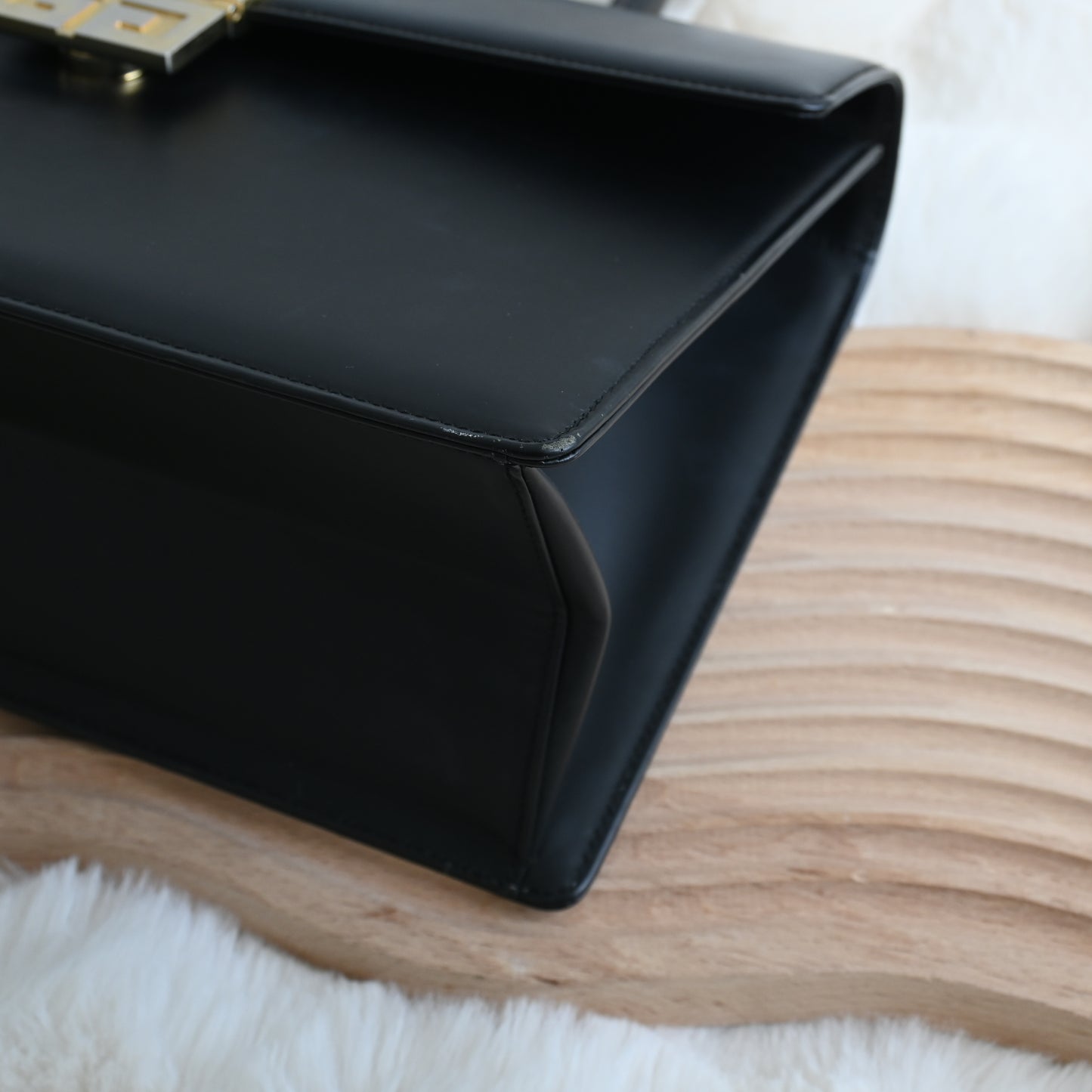 Givenchy 4G Buckle Matte Black Top Handle Kelly