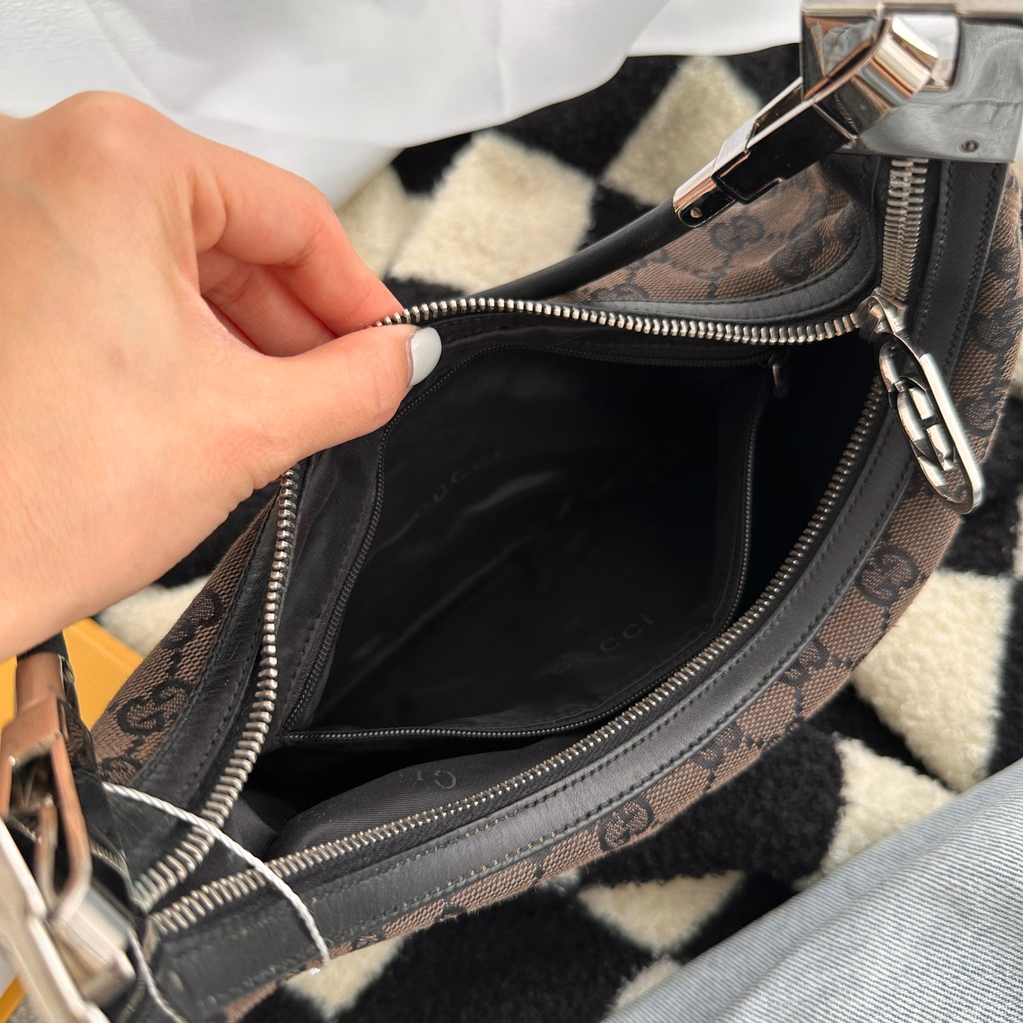 Gucci GG Canvas Small Black Hobo