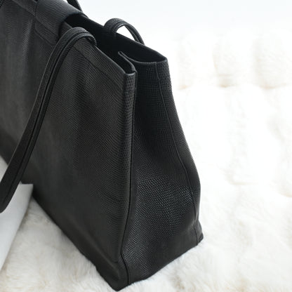 Salvatore Ferragamo Embossed Lizard Vara Tote