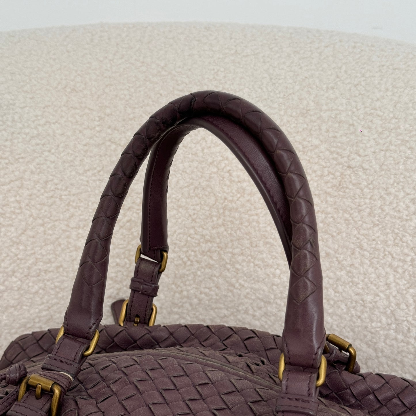 Bottega Veneta Violet Boston Bag