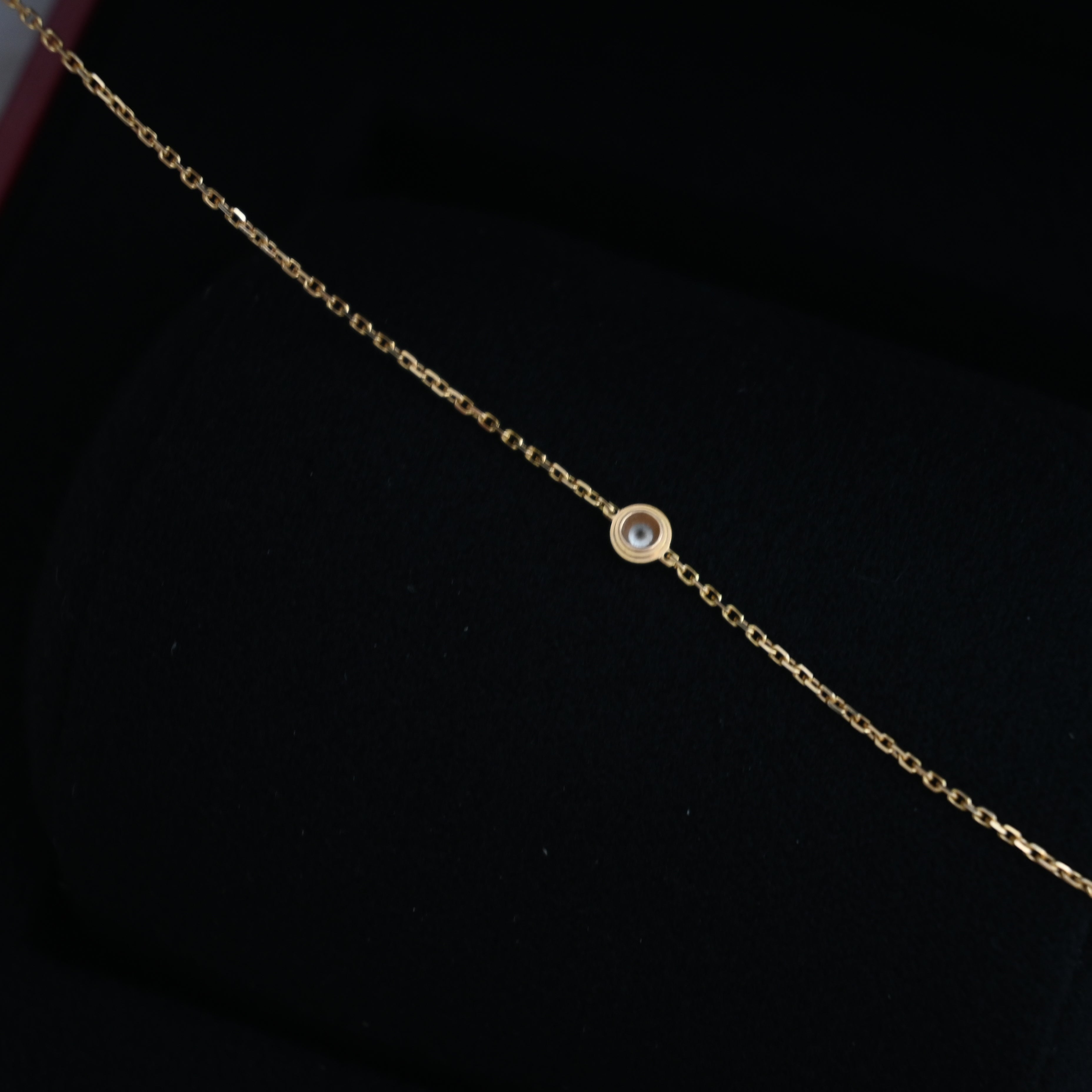 Cartier D'Amour Bracelet with 1P 0.04 carat Diamond 18K PG Mini Model - Leluxe Vintage Sdn. Bhd.