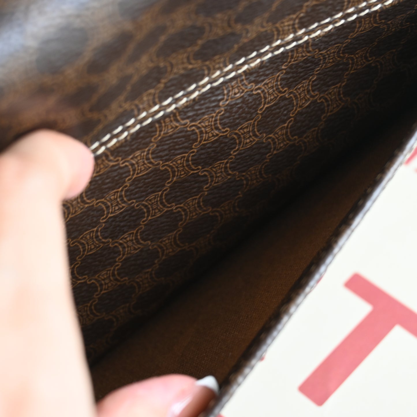 Celine Macadam Top Handle Kelly Bag