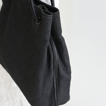 Gucci GG Black Canvas Tote