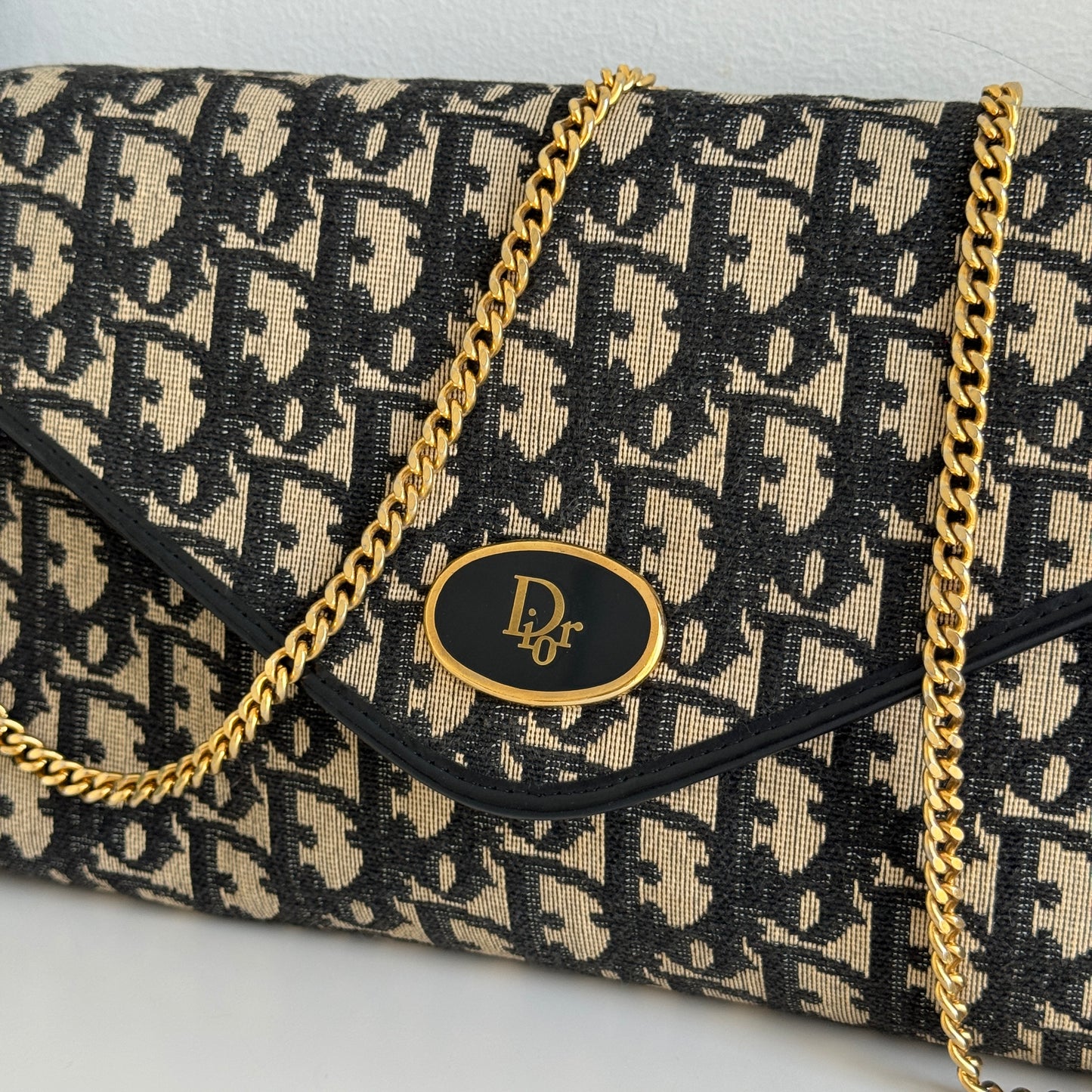 Dior Trotter Jacquard Chain Shoulder Bag