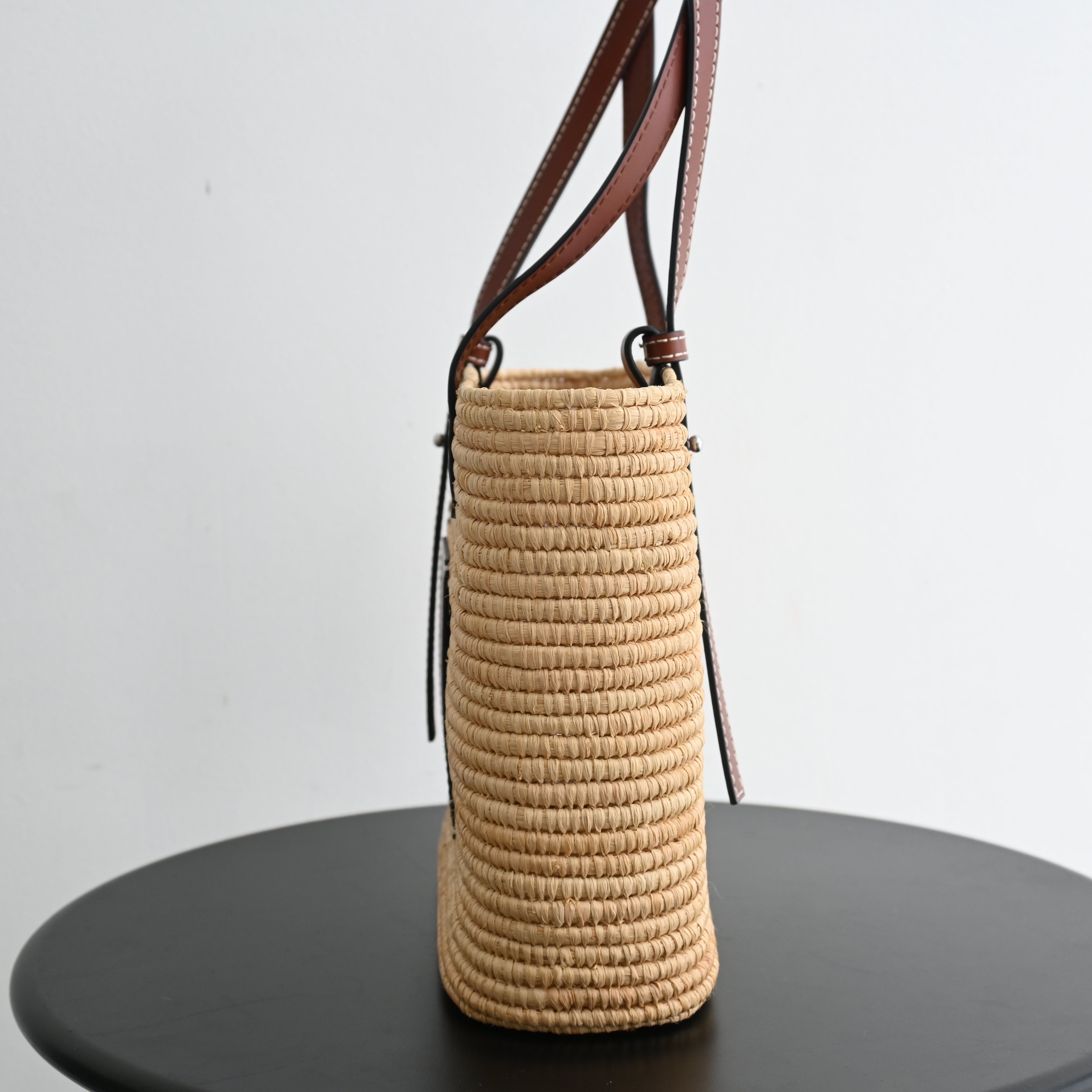 Loewe Anagram Small Square Basket Bag in Raffia - Leluxe Vintage Sdn. Bhd.