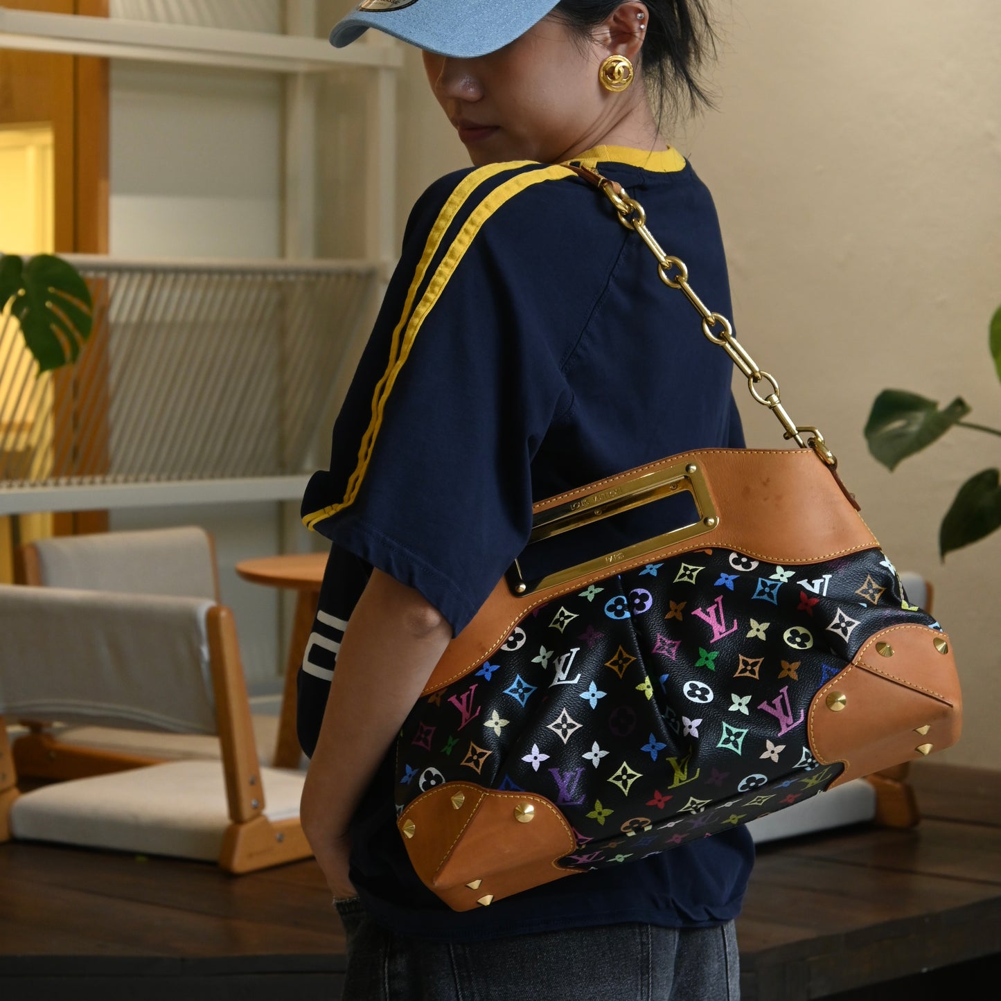 Louis Vuitton Black Multicolour Judy MM