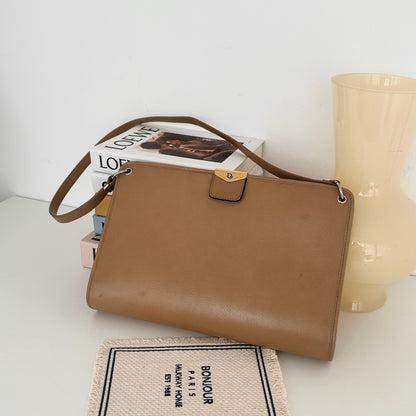 Christian Dior Leather Shoulder Bag Beige - Leluxe Vintage Sdn. Bhd.