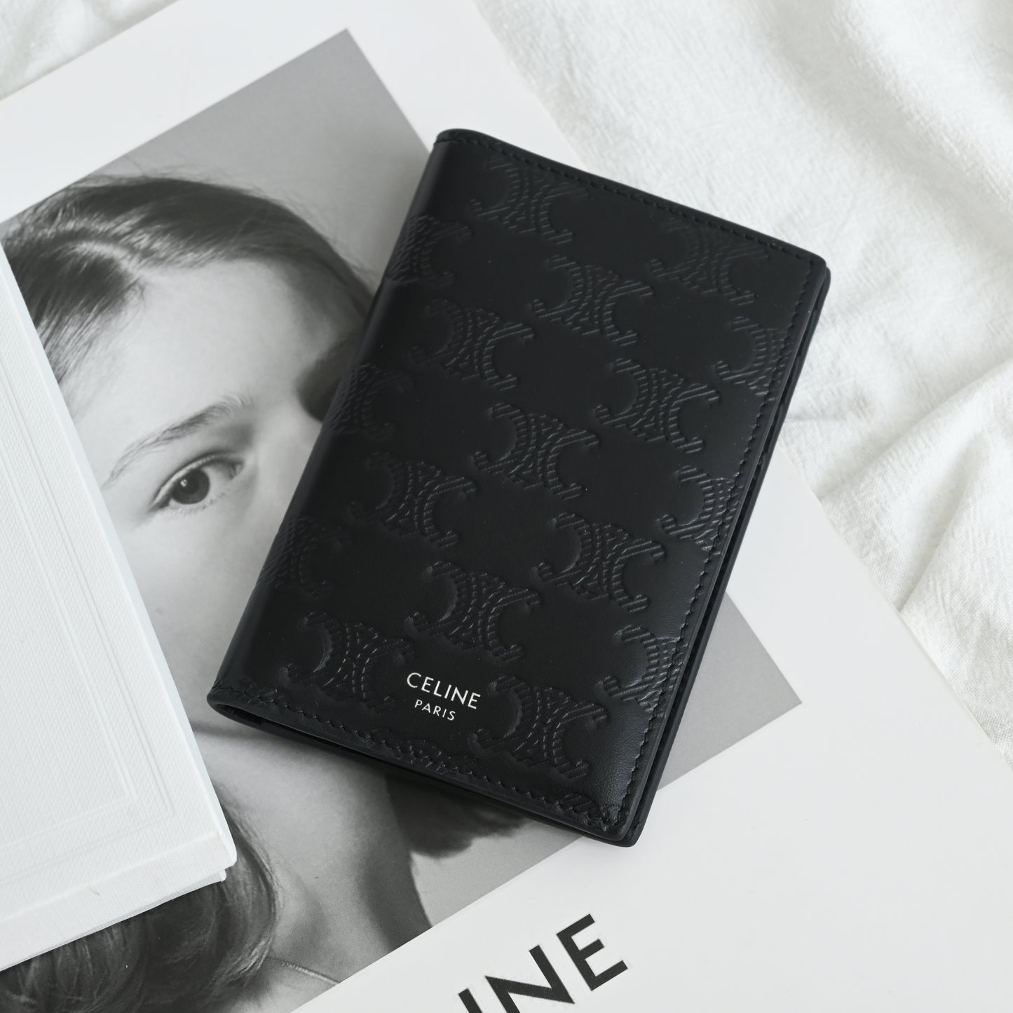 Celine Vertical Cardholder with Triomphe Embossed