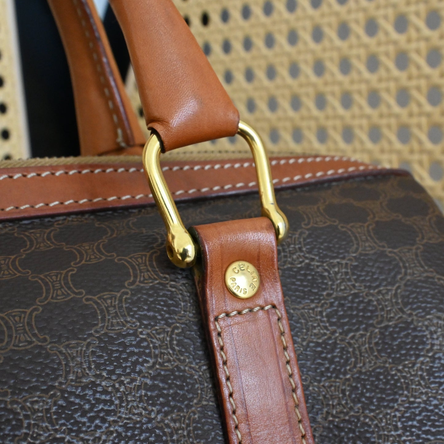 Celine Boston in Triomphe Monogram