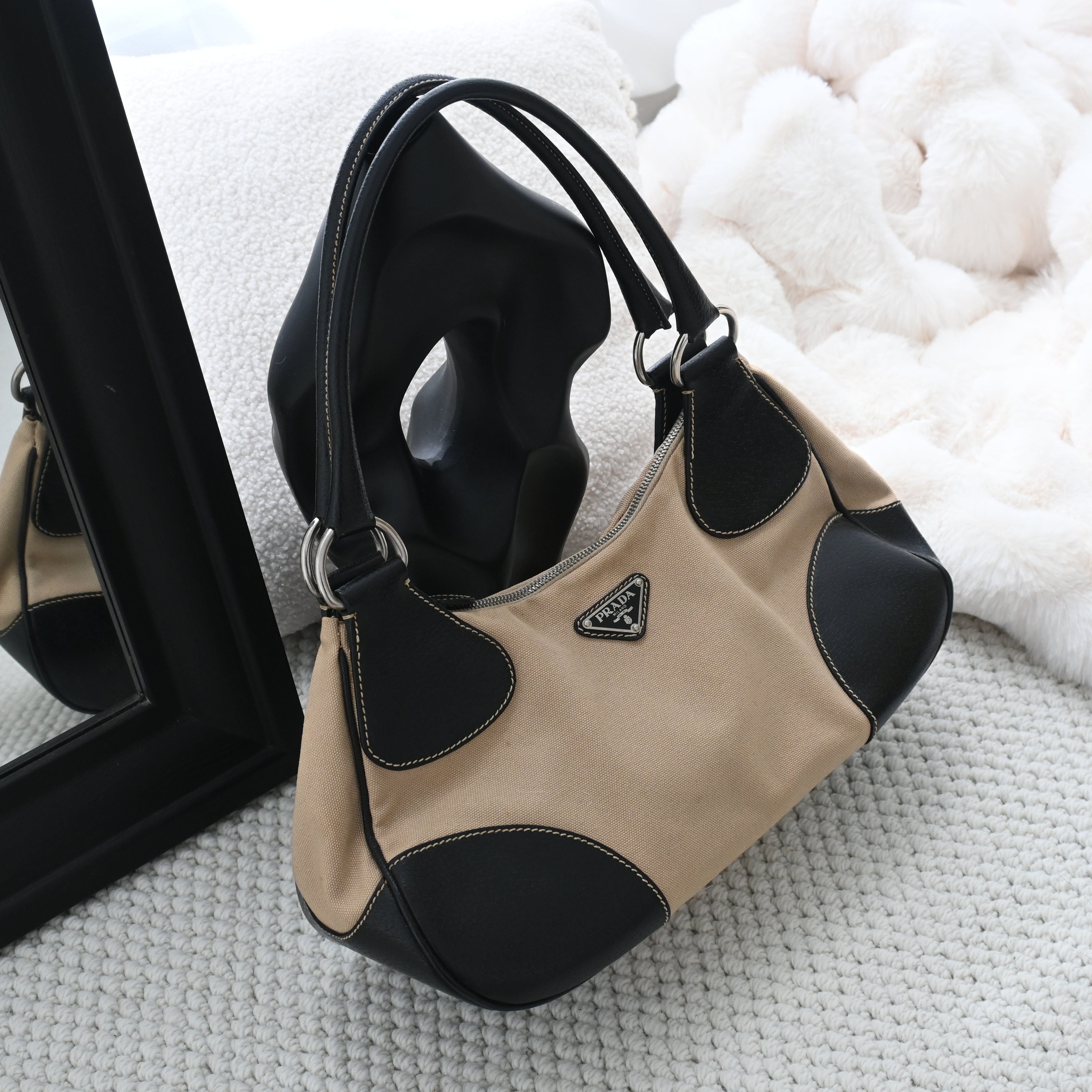 Prada Canvas Hobo - Leluxe Vintage Sdn. Bhd.