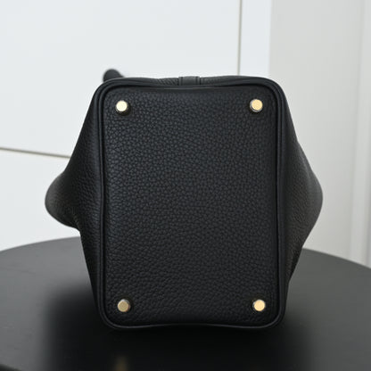 Hermes Picotin Lock 18 Noir GHW