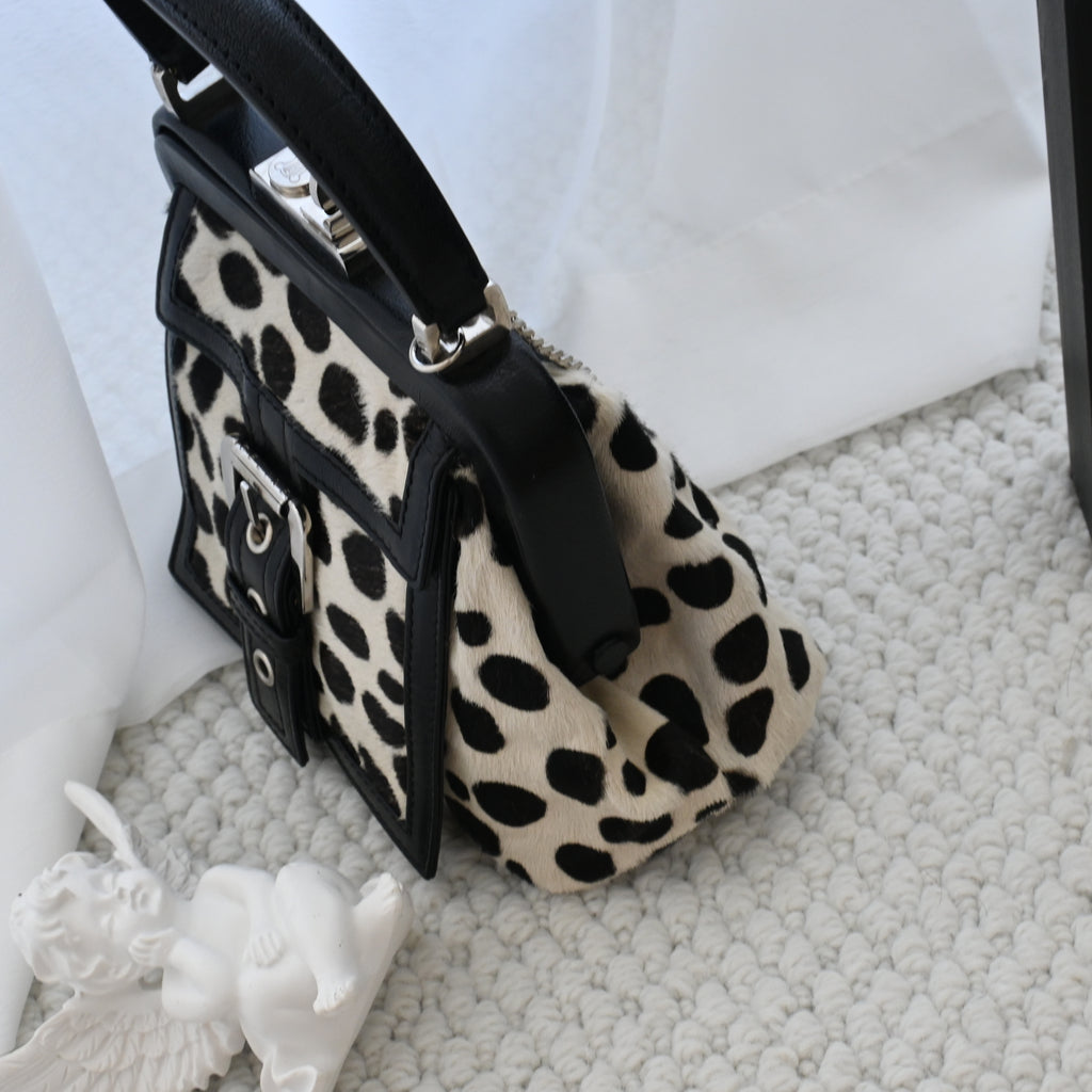 Celine Dalmatian Pattern Pony Hair Kiss Lock Mini Bag - Leluxe Vintage Sdn. Bhd.