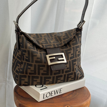 Fendi Zucca Shoulder Bag Double Flap