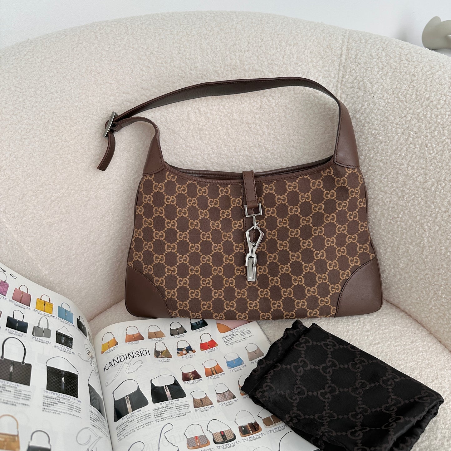 Gucci Jackie Hobo Monogram Brown