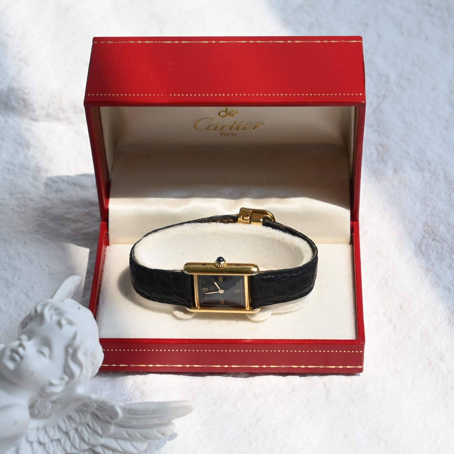 Cartier Must de Tank SM Black Roman Dial