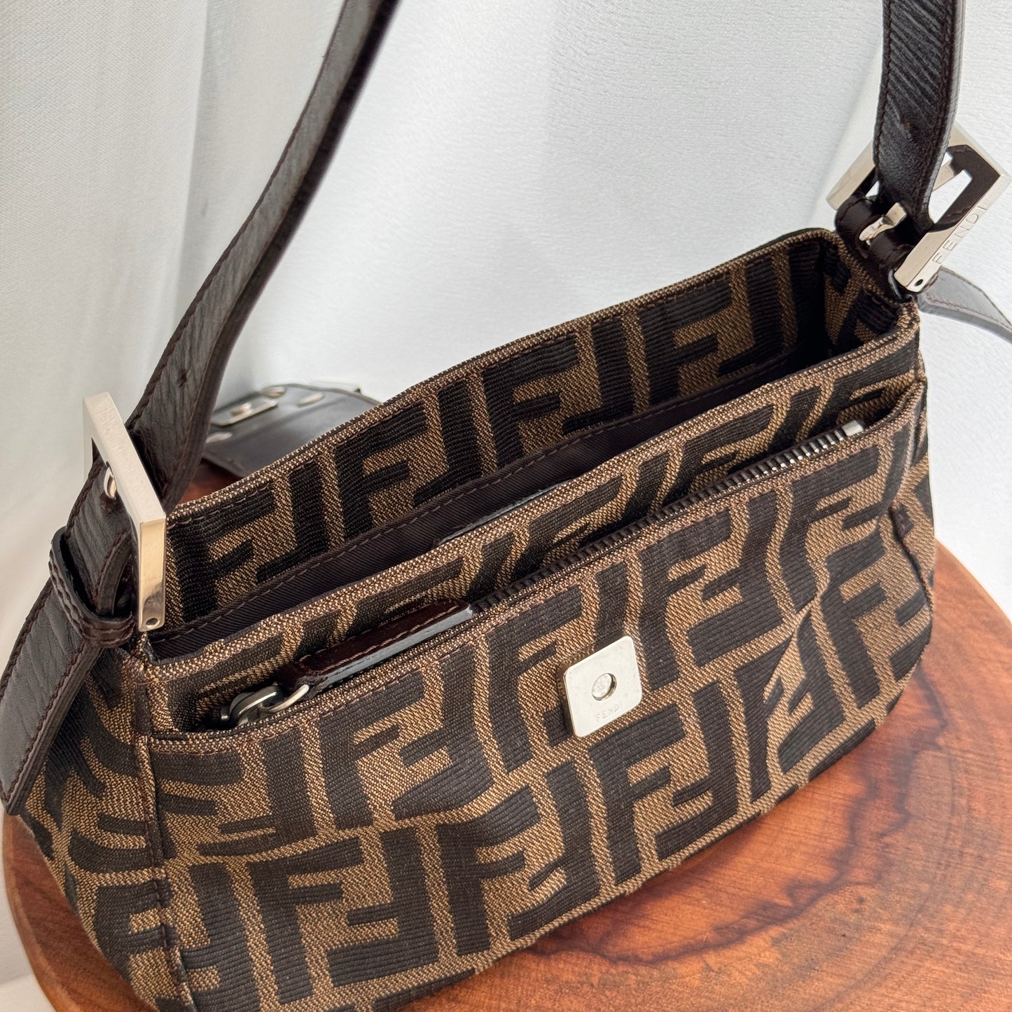 Fendi Mini Baguette in Zucca Monogram