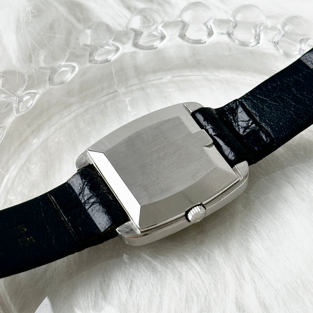 Omega Navy Dial with Silver Case - Leluxe Vintage Sdn. Bhd.