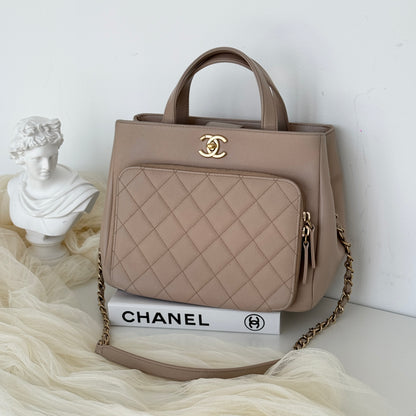 Chanel Beige Caviar Business Affinity Tote