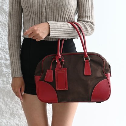 Prada Brown Bowling Bag