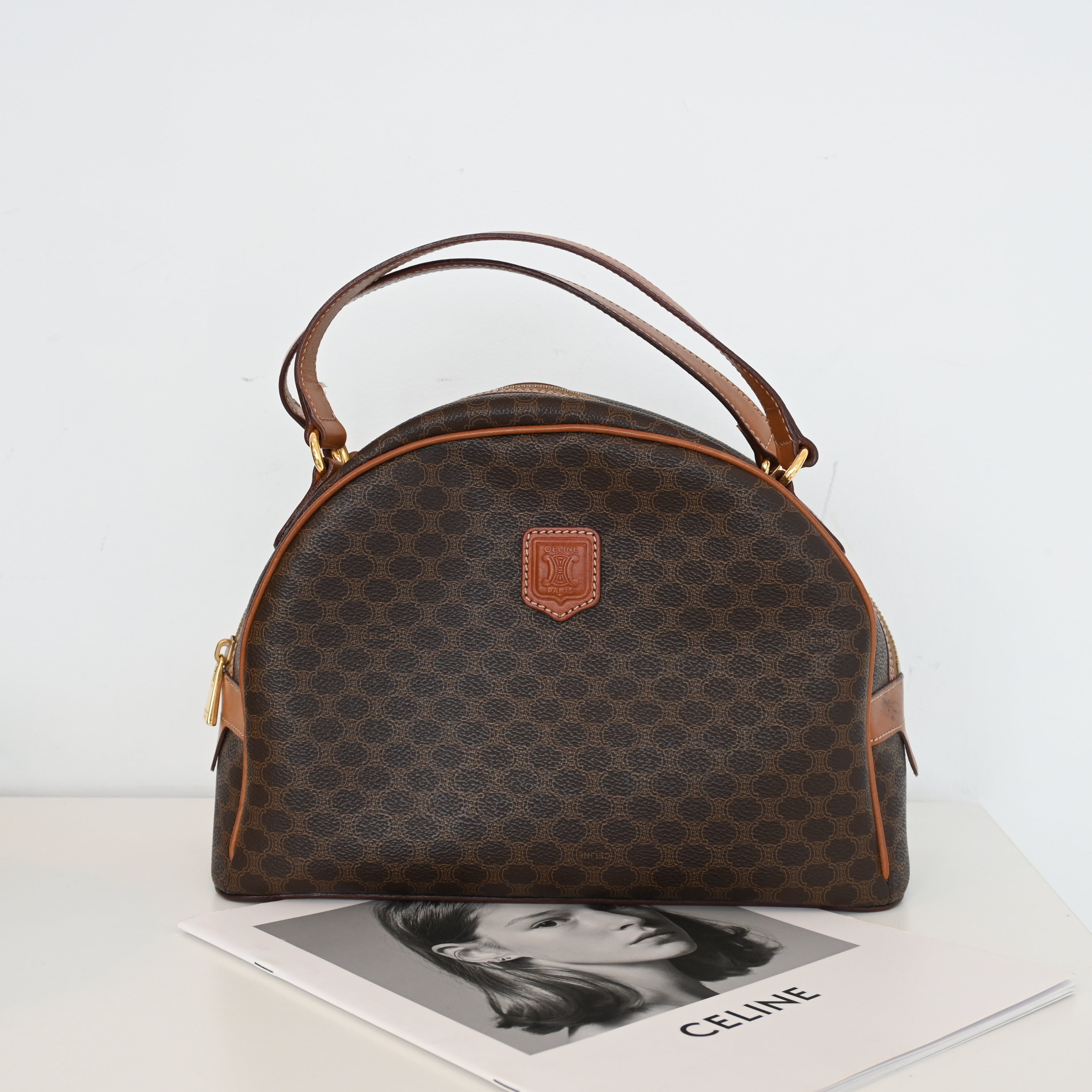 Celine Macadam Triomphe Dome Handbag - Leluxe Vintage Sdn. Bhd.