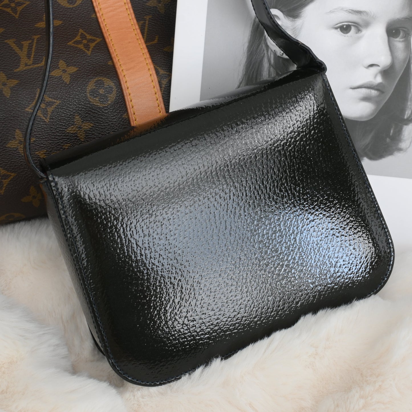 Celine Ring Clasp Shoulder Box Bag