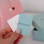 Tiffany Return To Tiffany Double Heart Tag Necklace Red