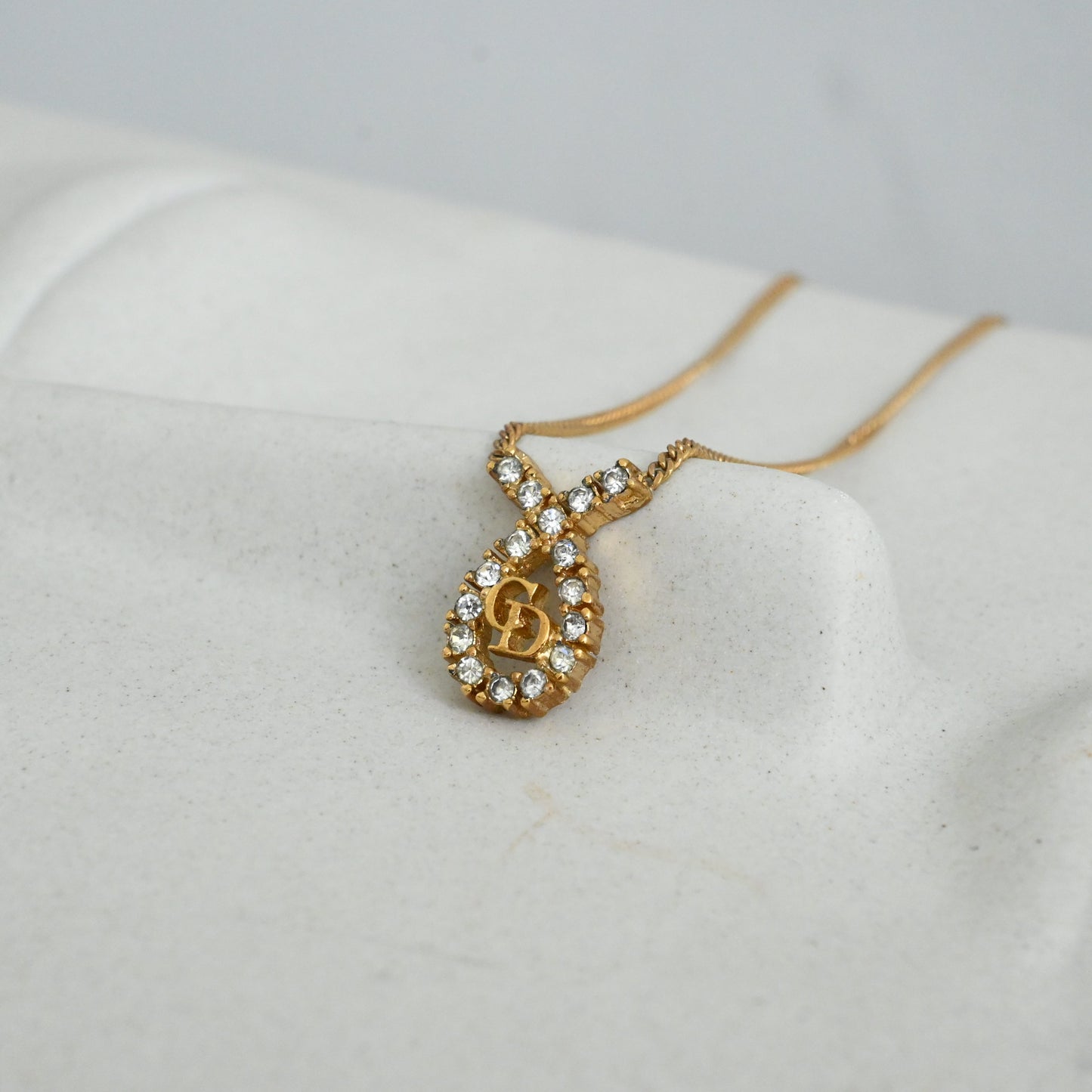 Christian Dior Vintage Necklace with Rhinestones