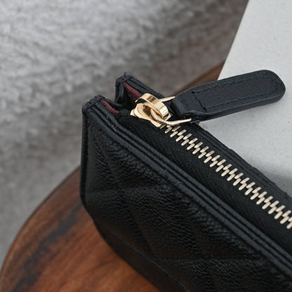 Chanel Caviar Classic Flap Zipped Cardholder