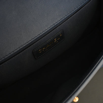 Chanel Cruise Chevron Boy Old Medium Braided Flap