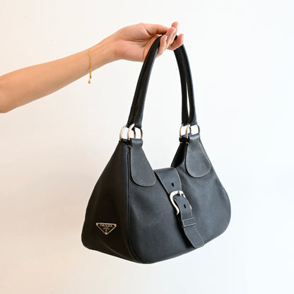 Prada Vitello Daino Moon Bag