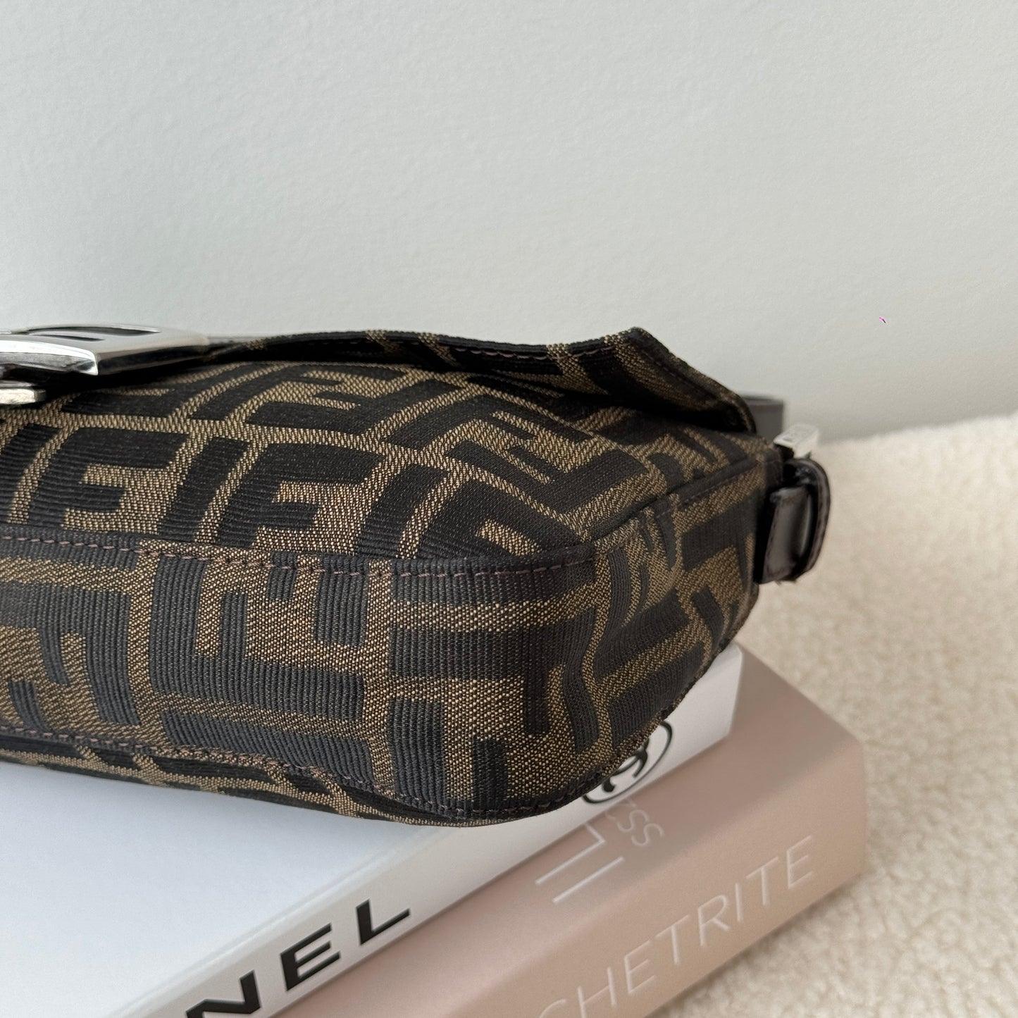 Fendi Zucca Baguette Shoulder Bag