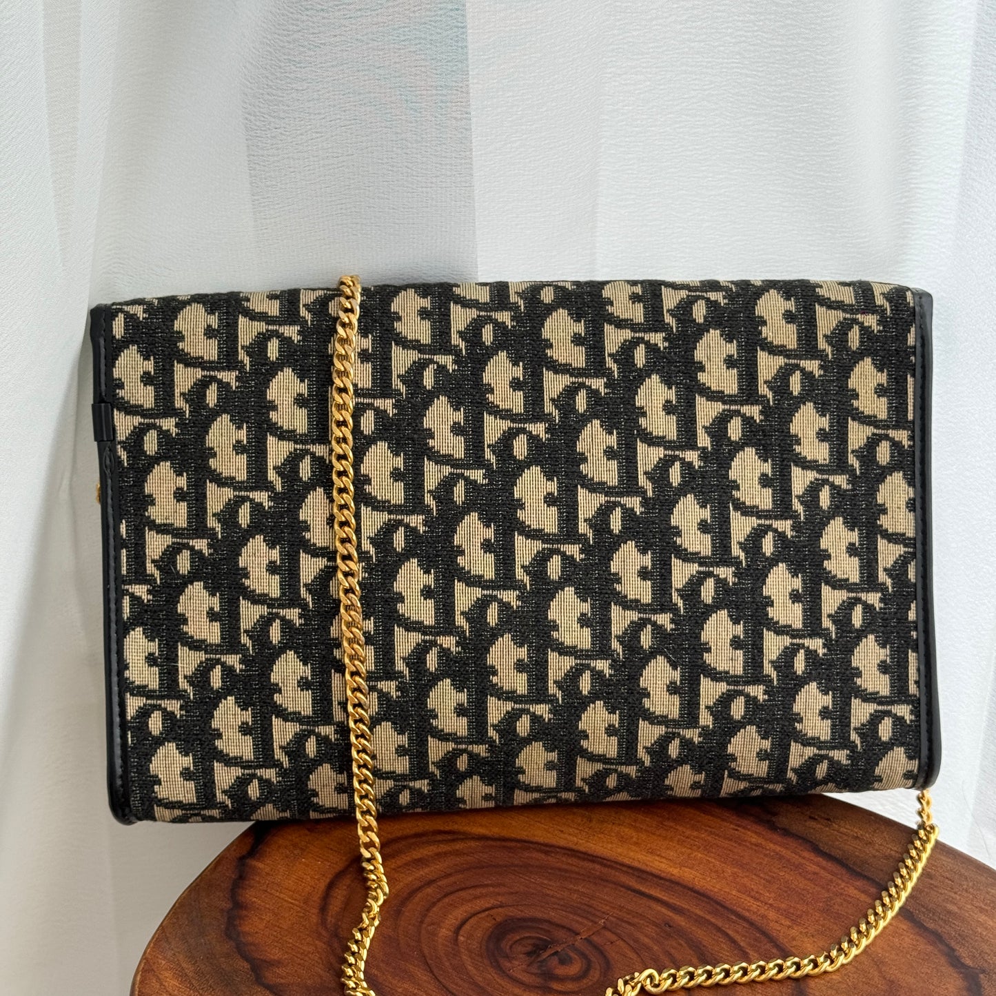 Dior Vintage Monogram Chain Shoulder Bag